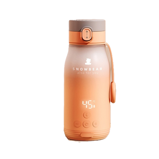 Portable milk modulator constant temperature kettle in orange.