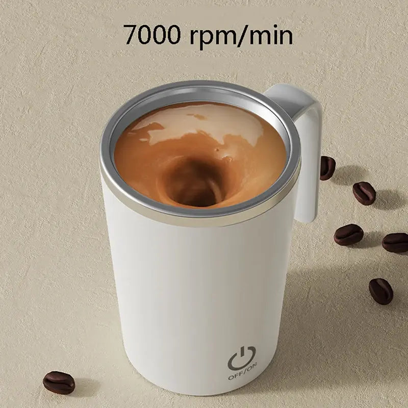 Automatic self-stirring magnetic mug with vortex effect, 7000 rpm/min.