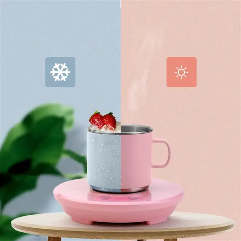 Comfort Life - Fast Cooling Heating Mug with dual-function technology on a wooden table.