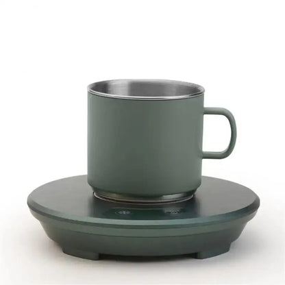 Comfort Life Fast Cooling Heating Mug on heating base, eco-friendly and durable design.