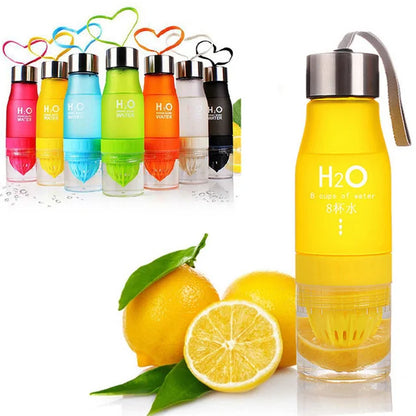 Fruit Infusion Water Bottle with colorful design and citrus fruits.