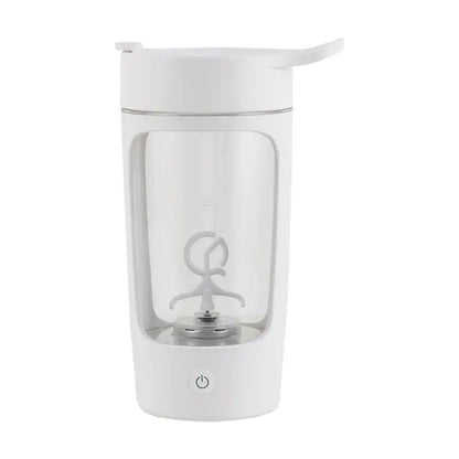 650ML electric shaker cup, white, portable, easy-to-clean design for beverages on-the-go.