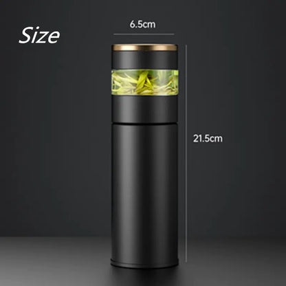 450ml Smart Thermos Bottle with built-in strainer and temperature display, perfect for maintaining ideal beverage temperature.