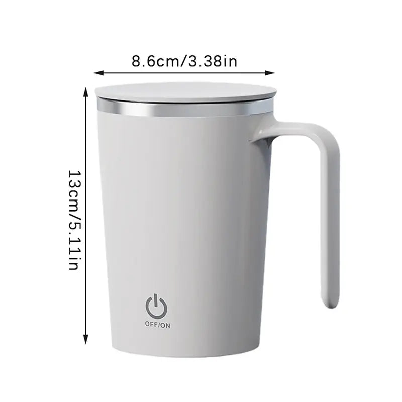 Automatic Self-Stirring Magnetic Mug with Measurements and Power Button