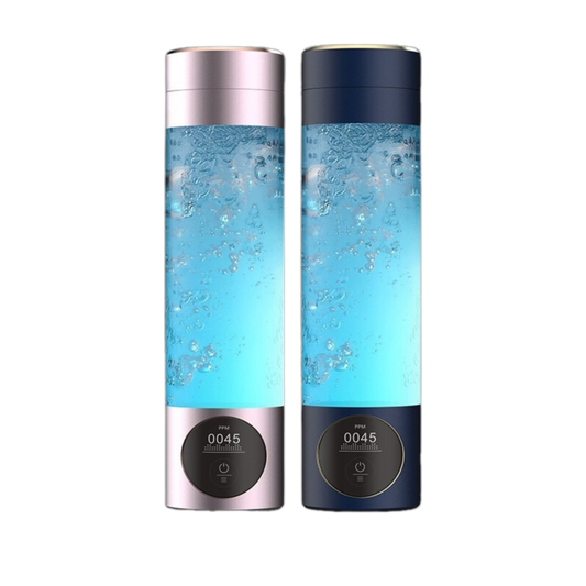 Hydrogen Rich Electrolytic Water Cup with bubbling water display.